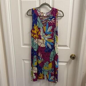 Spense Multicolor Tropical Mini Dress